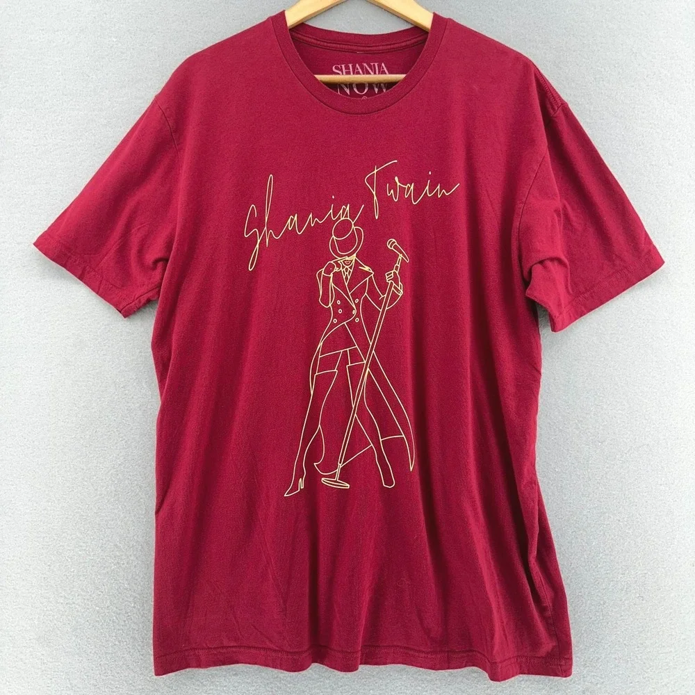 2018 Shania Twain Now Tour Tshirt Red SZ XL Baggy Concert Music Country Western - Picture 2 of 8